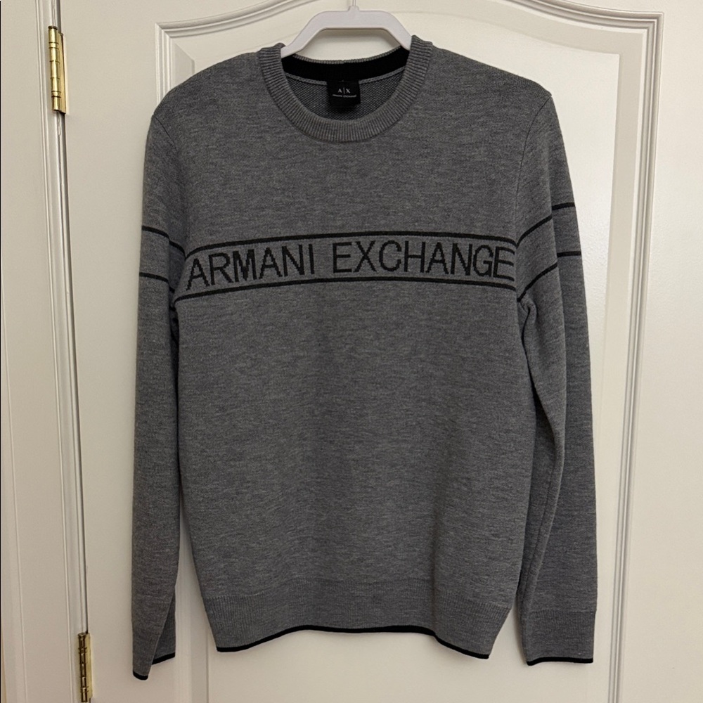 Armani Exchange Charcoal Crewneck Sweater